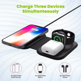 EVM Black Enpad 3 in 1 Wireless Charging Station EK10190