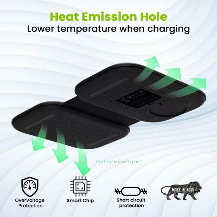 EVM Black Enpad 3 in 1 Wireless Charging Station EK10190