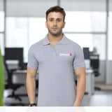 Youth Vibe Polo T-shirt with Embroidered Logo Grey Melange