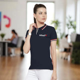 Royal Fusion Polo T-shirt with Embroidered Logo Navy Blue