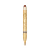 Gold pen with decorative elements on a white background