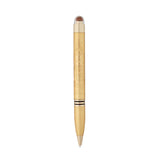Gold pen with decorative elements on a white background