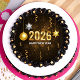 New Year Choco Vanilla Cake