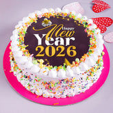 New Year Celebration Vanilla Cake