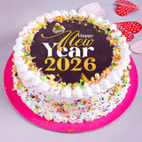 New Year Celebration Vanilla Cake