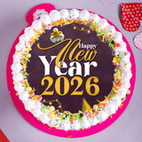 New Year Celebration Vanilla Cake