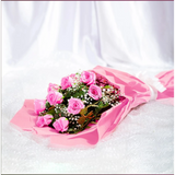 10 Pink Roses Bouquet