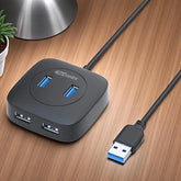 Mport 4A Multi-USB Hub Black