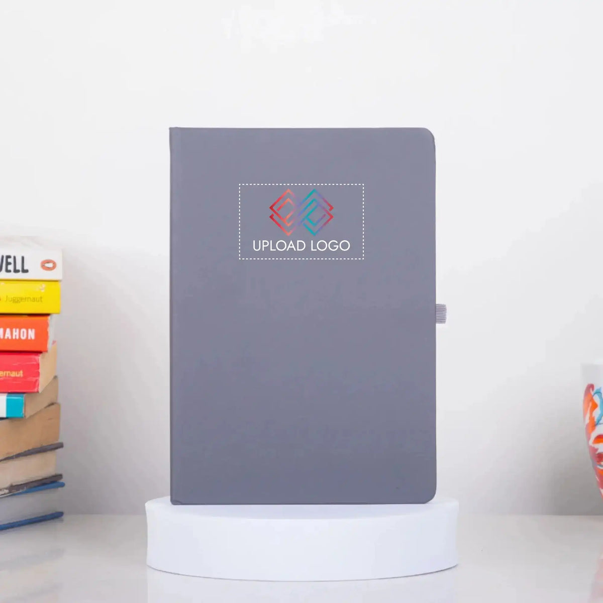 Grey Fluct PRO A5 Diary - Work Diary | Organized Planning with customizable logo space, ideal for corporate gifts and bulk office use.