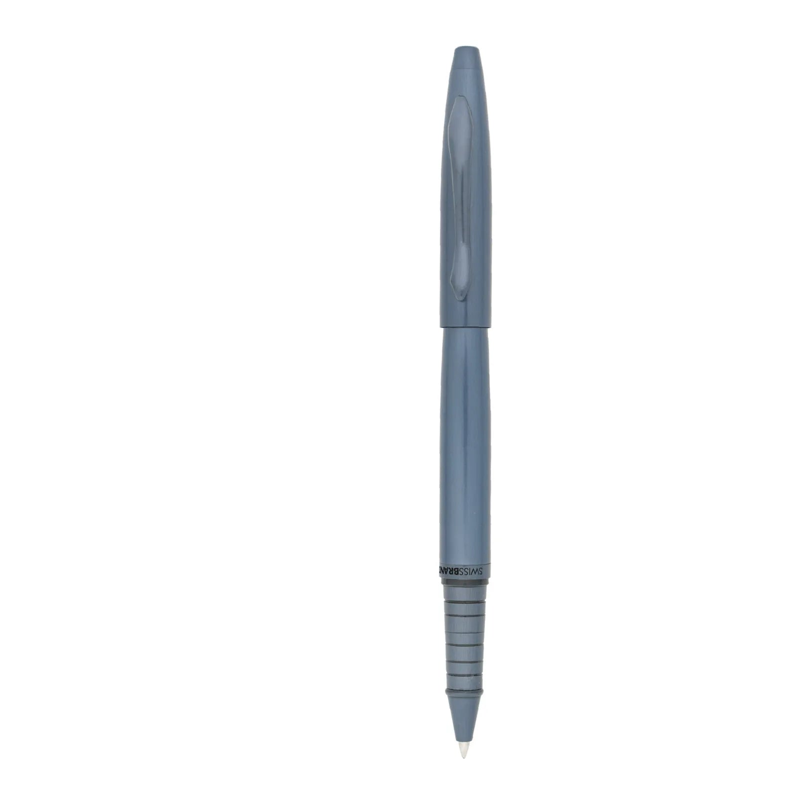 Blue pen on a white background