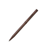 Brown pen on a white background