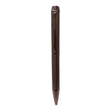 Brown pen with visible brand name on a white background