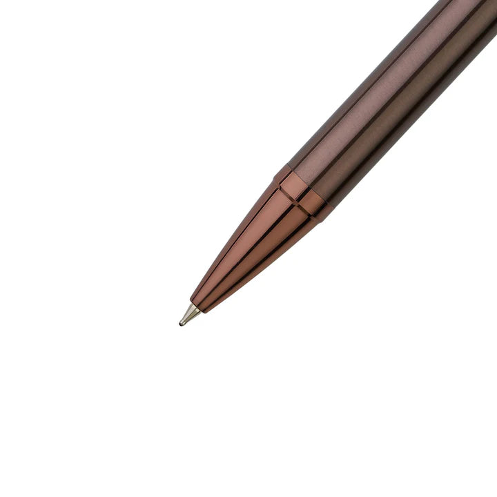 Brown pen on a white background