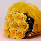 8 Yellow Roses