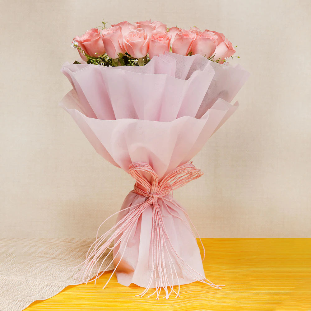 8 Pink Roses