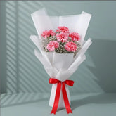 6 Pink Carnations Flower Bouquet
