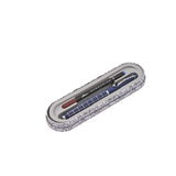 Pen set with a pen and pencil in a decorative case on a white background