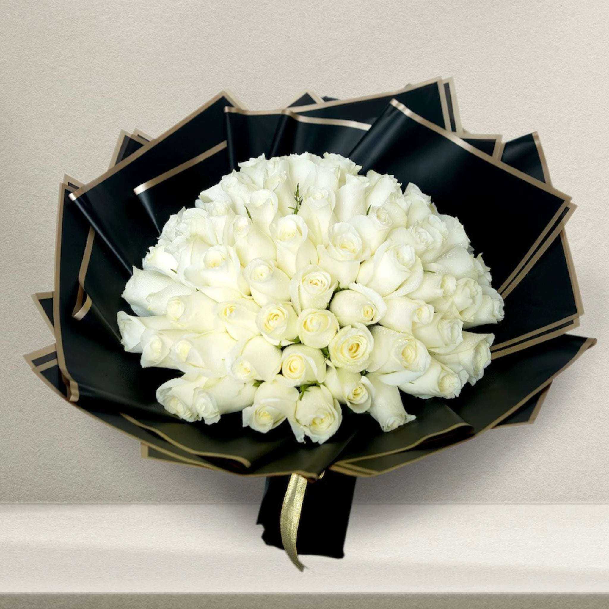 Peaceful White Roses Bouquet