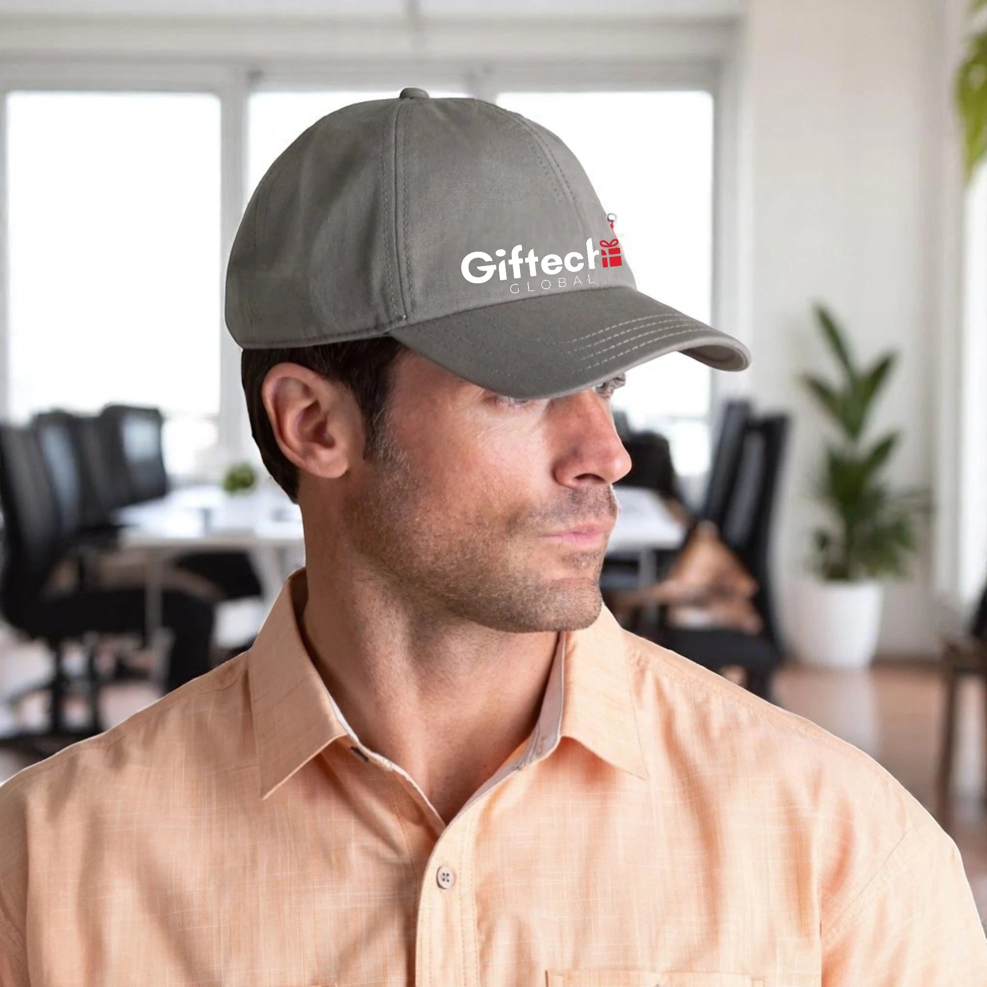Baseball Cap with embroidered logo Dark Grey