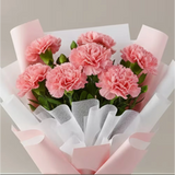 7 Pink Carnations Flower Bouquet