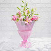Alluring Asiatic Pink Lily Bouquet