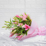 Alluring Asiatic Pink Lily Bouquet