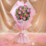8 Pink Roses