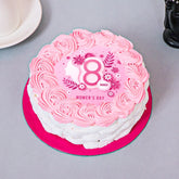 Women's Day Pink Rosette Cake