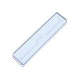 Rectangular white plastic tray on a white background
