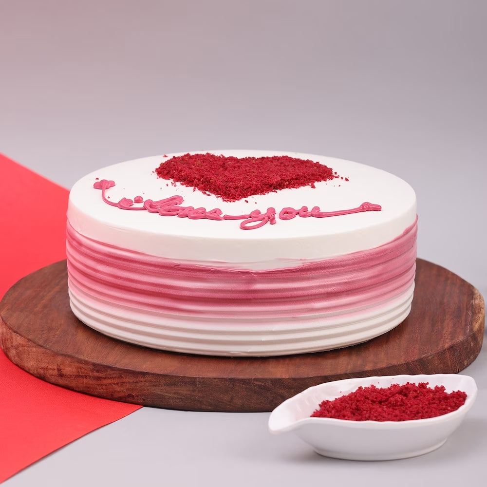 Expression of Love Red Velvet Cake