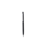 Black pen with silver accents on a white background