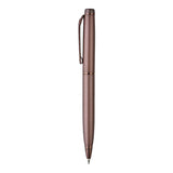 Rose gold pen on a white background