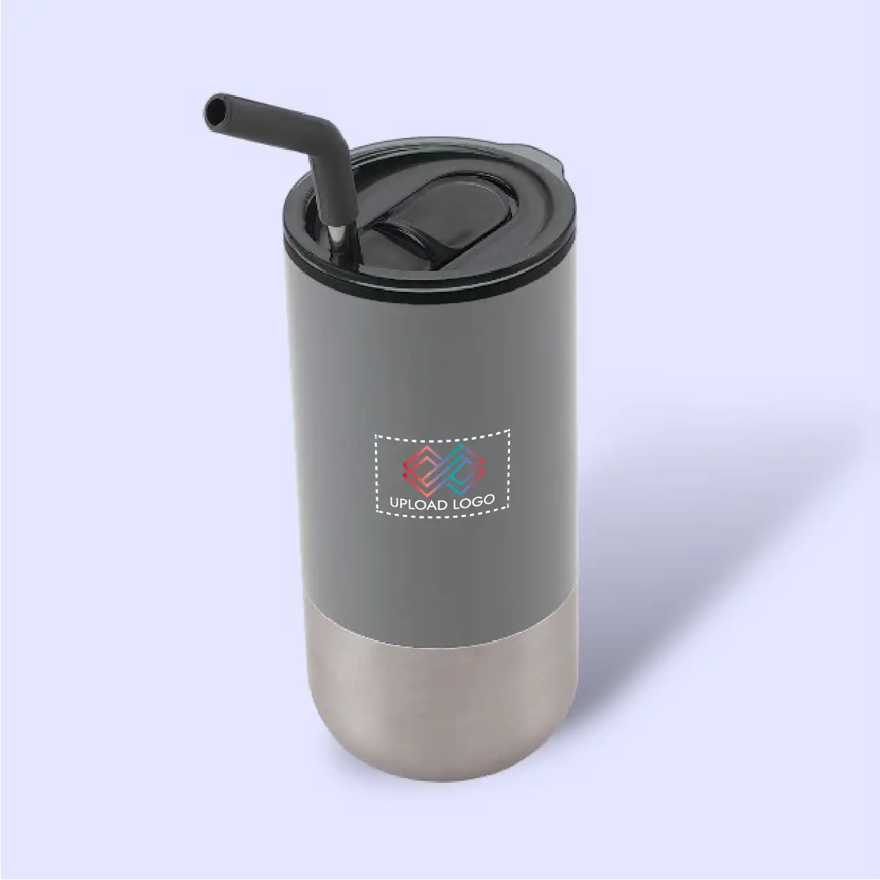Frappe Coffee Steel Mug 500ml GREY