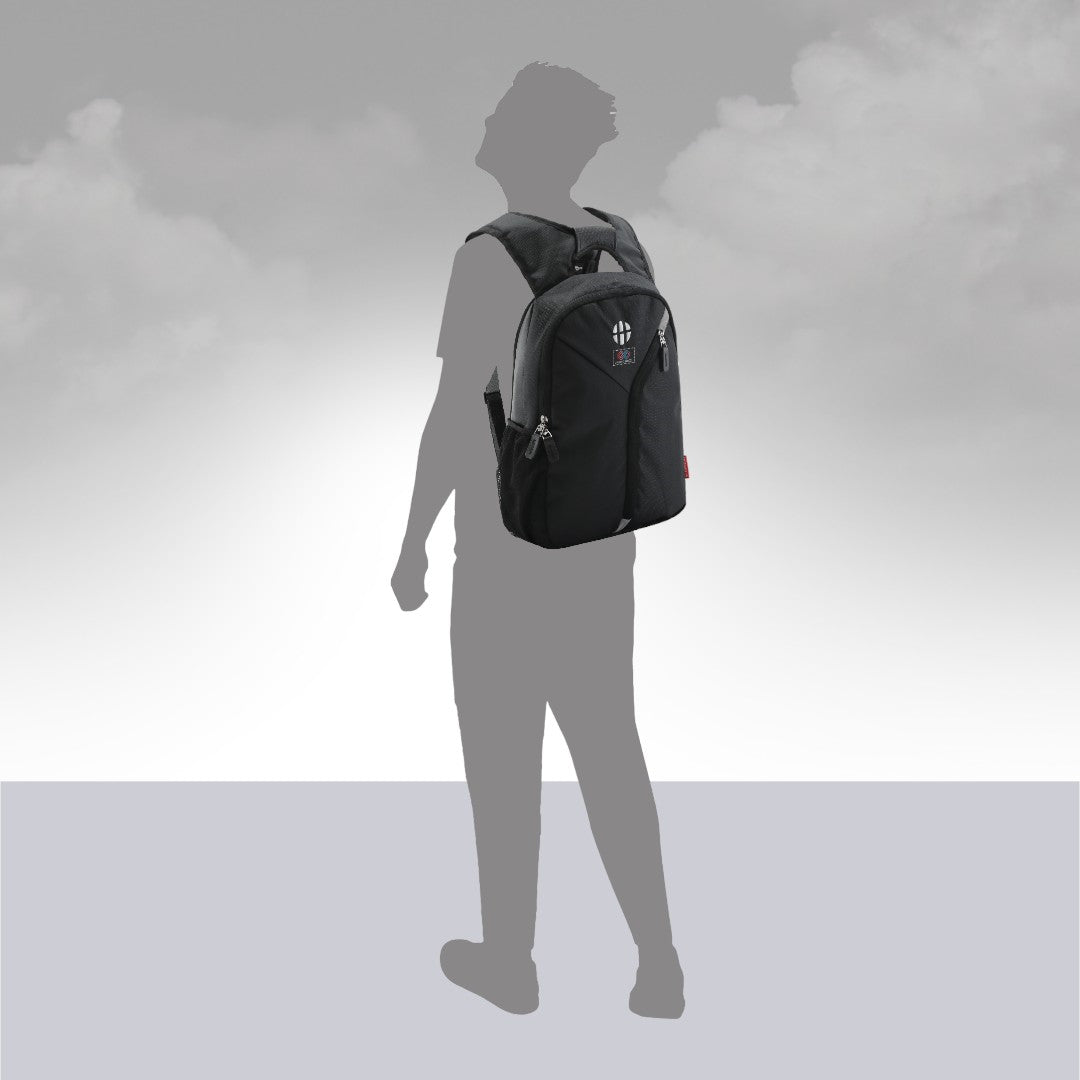 Twin Reversible (2-in-1) 14 inch Laptop Backpacks for Men and Women (Black, 16 Ltrs)