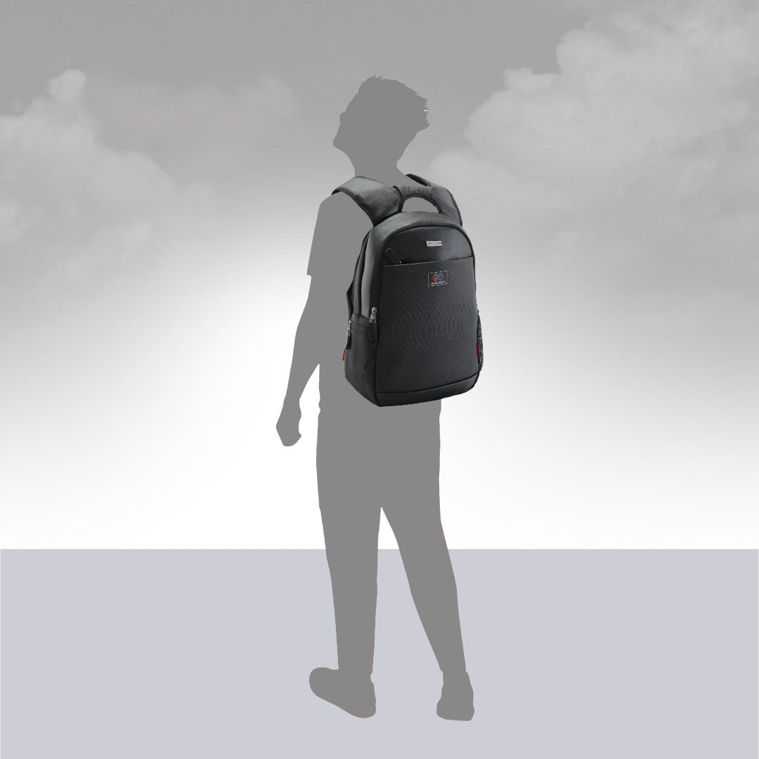 Twin Reversible (2-in-1) 14 inch Laptop Backpacks for Men and Women (Black, 16 Ltrs)