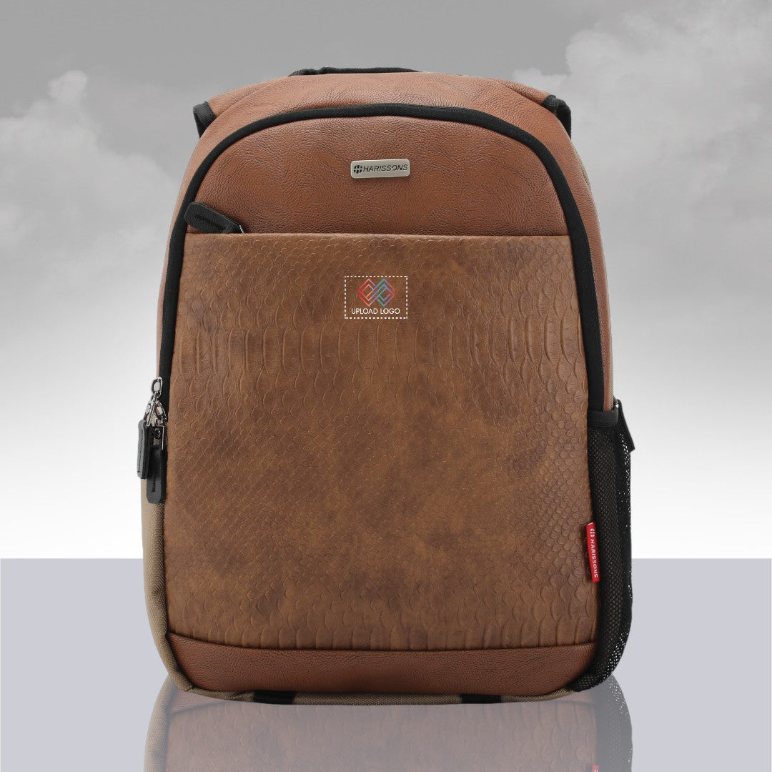 Twin Reversible (2-in-1) 14 inch Laptop Backpacks for Men and Women (Black, 16 Ltrs) Brown