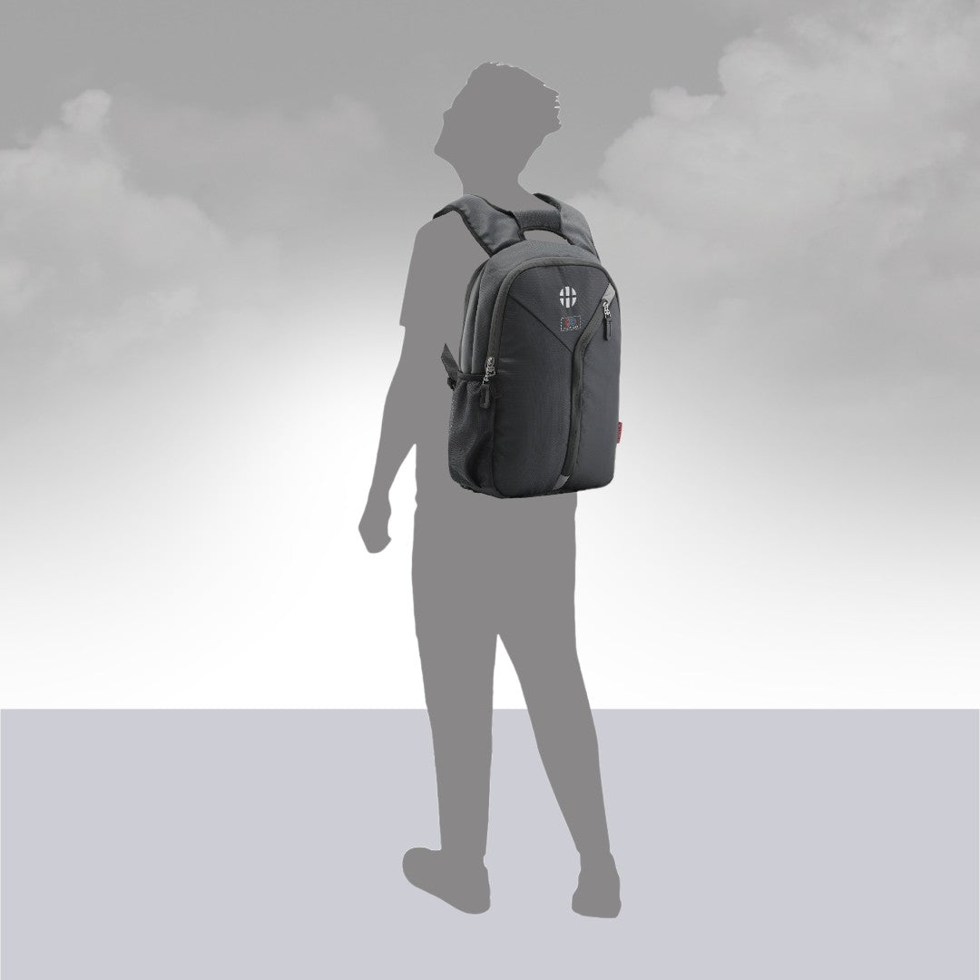 Twin Reversible (2-in-1) 14 inch Laptop Backpacks for Men and Women (Black, 16 Ltrs)