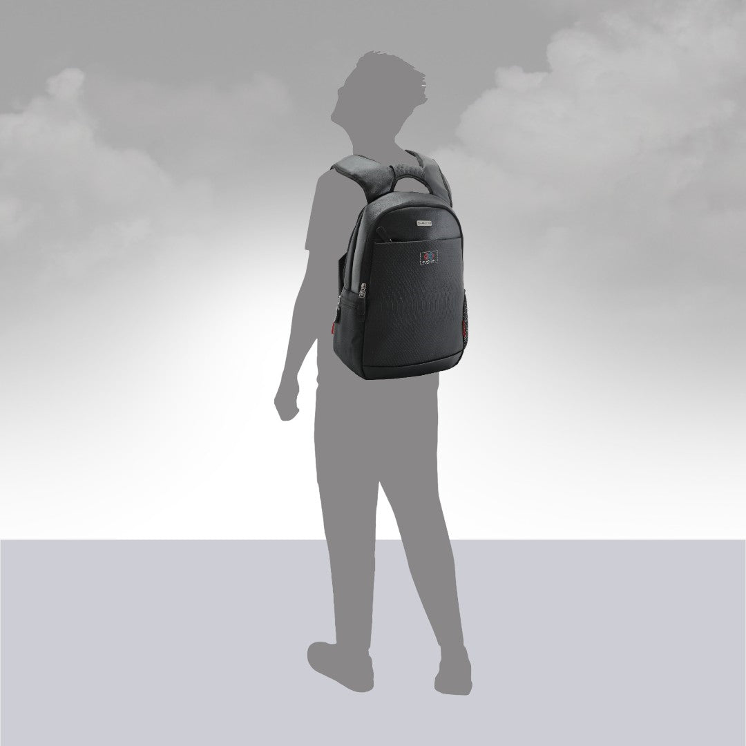 Twin Reversible (2-in-1) 14 inch Laptop Backpacks for Men and Women (Black, 16 Ltrs)