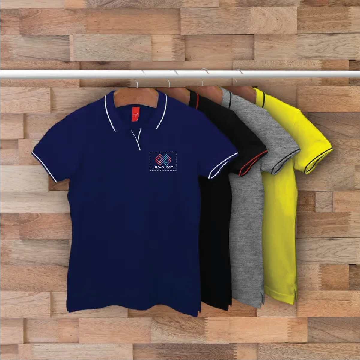 Women's Tipped Elegance Polo T-shirt with Embroidered Logo