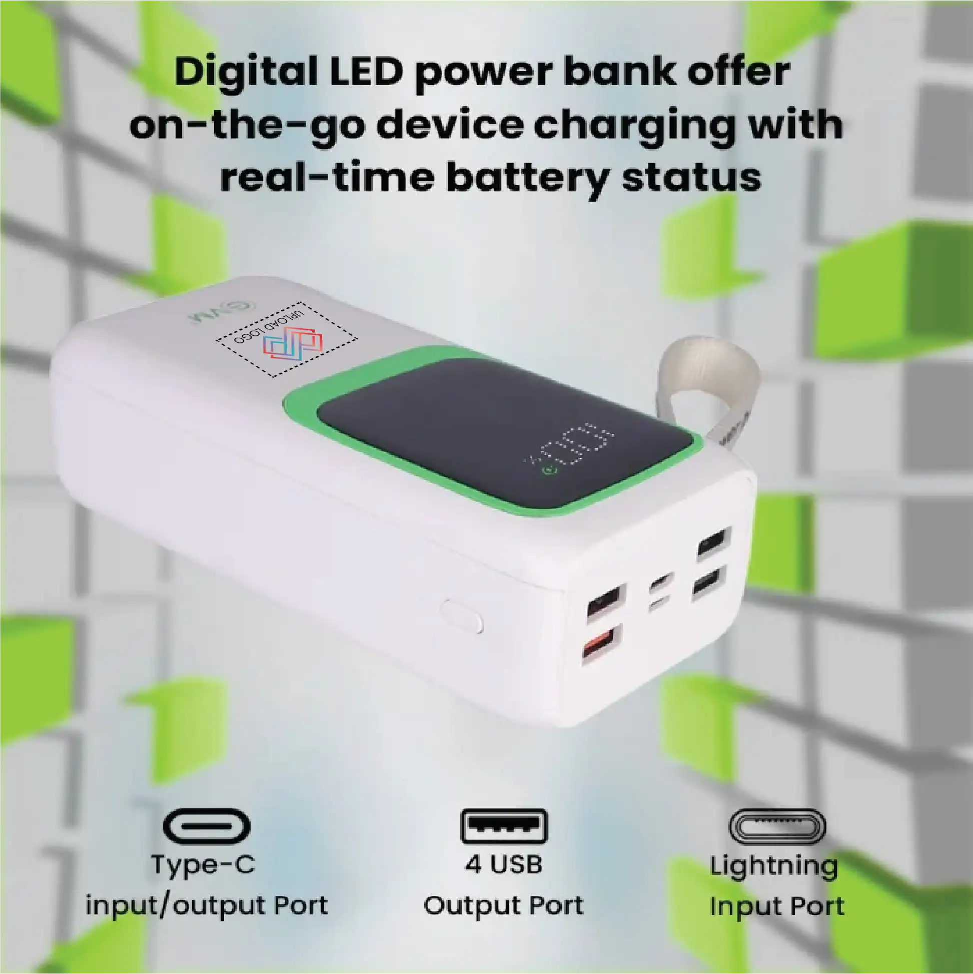 EVM Enlarge Pro White 30000MAH Power Bank EK1240