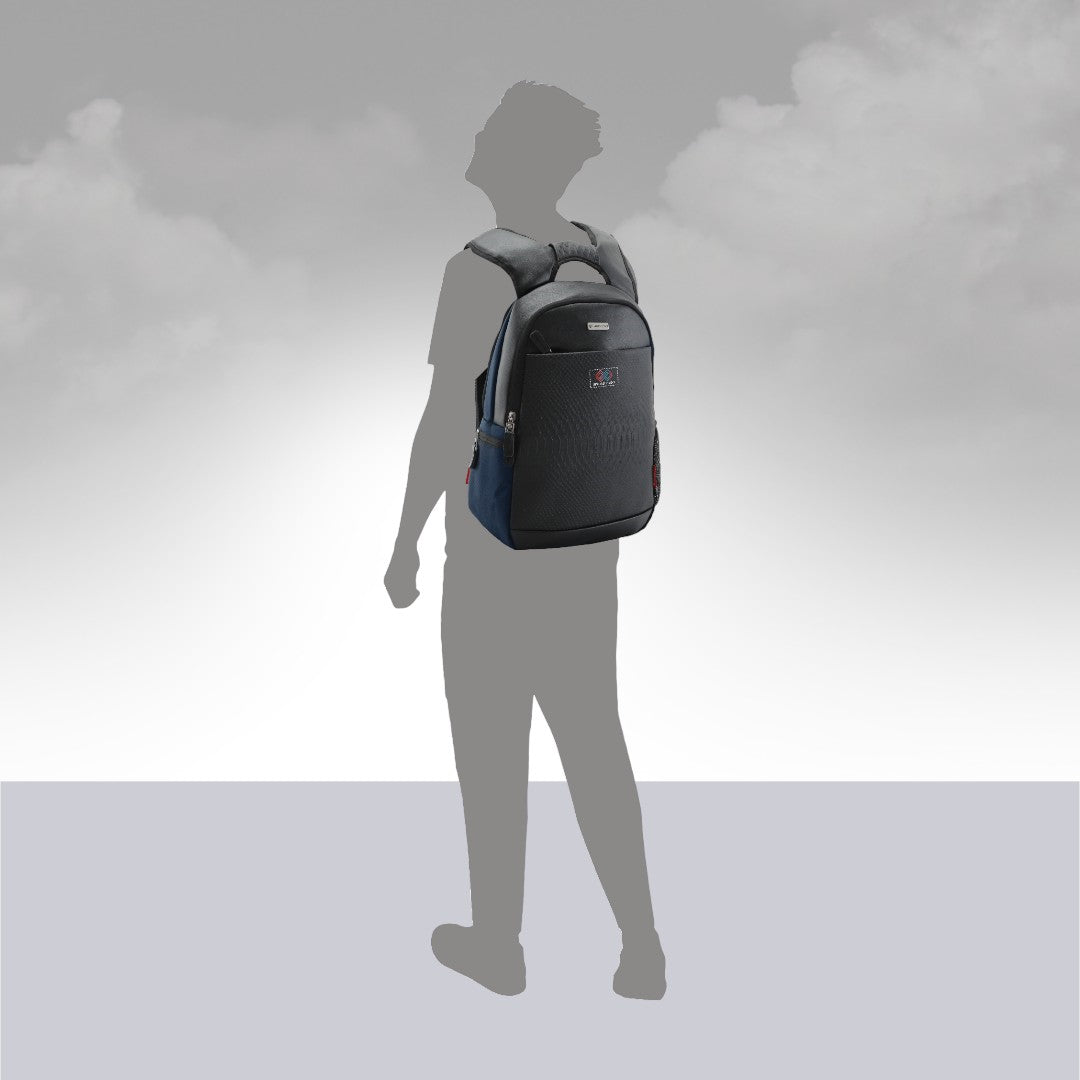 Twin Reversible (2-in-1) 14 inch Laptop Backpacks for Men and Women (Black, 16 Ltrs)