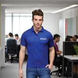 Bold Move Polo T-shirt with Embroidered Logo Royal Blue