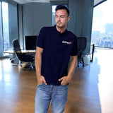 Core Style Polo T-shirt with Embroidered Logo Navy Blue