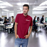 Core Style Polo T-shirt with Embroidered Logo Maroon