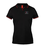 Women's Tipped Elegance Polo T-shirt with Embroidered Logo