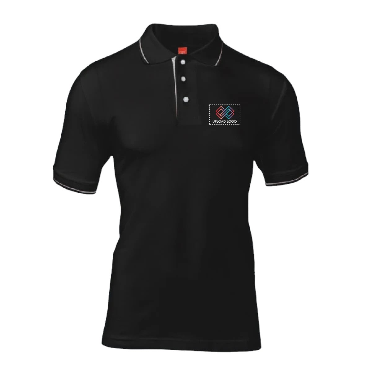 Men's Tipped Elegance Polo T-shirt with Embroidered Logo