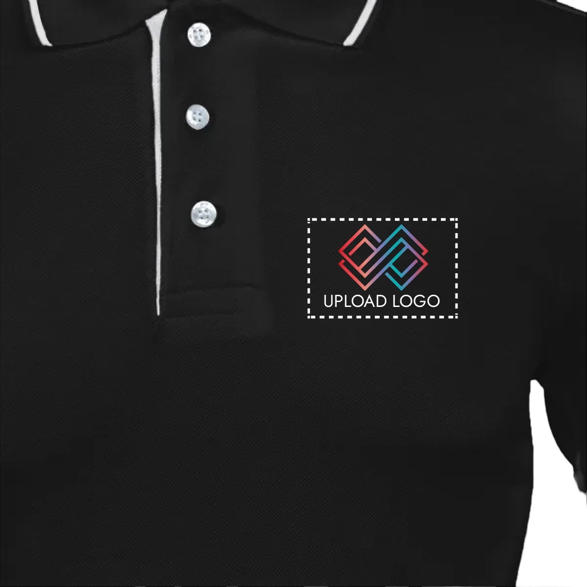 Men's Tipped Elegance Polo T-shirt with Embroidered Logo