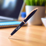 Rosegold and Blue Personalized Metal Pen