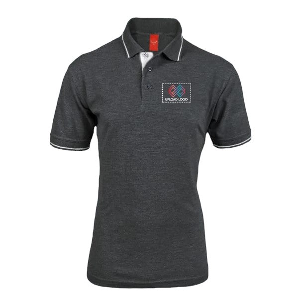Men's Tipped Elegance Polo T-shirt with Embroidered Logo
