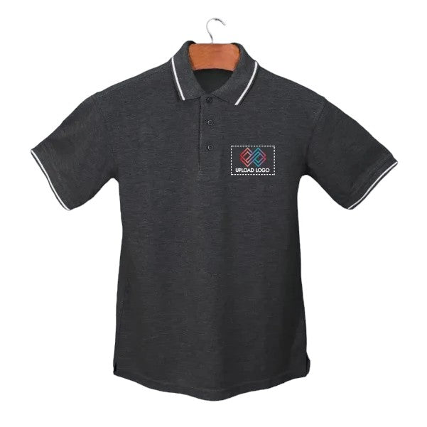 Men's Tipped Elegance Polo T-shirt with Embroidered Logo